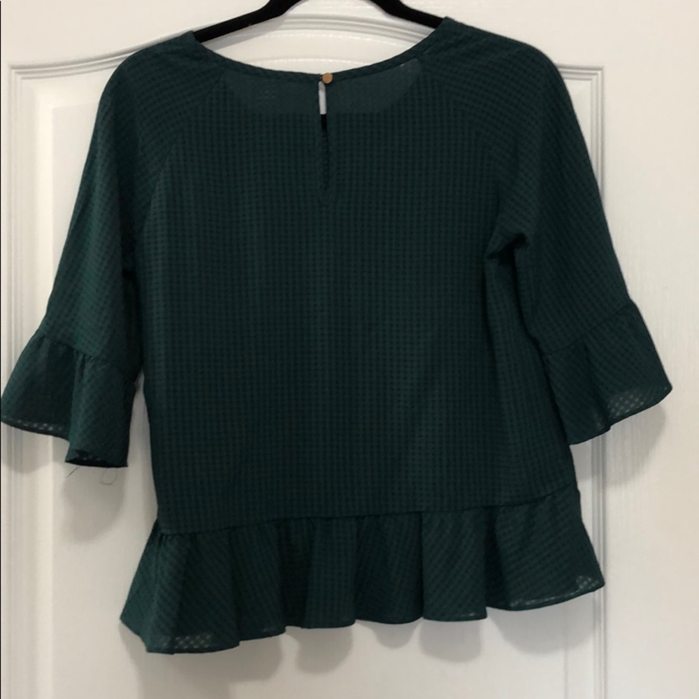 Green Ruffle Top - Picture 5 of 5